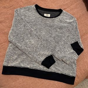 Marine Layer Birdseye Black and White Knit Sweater- XL